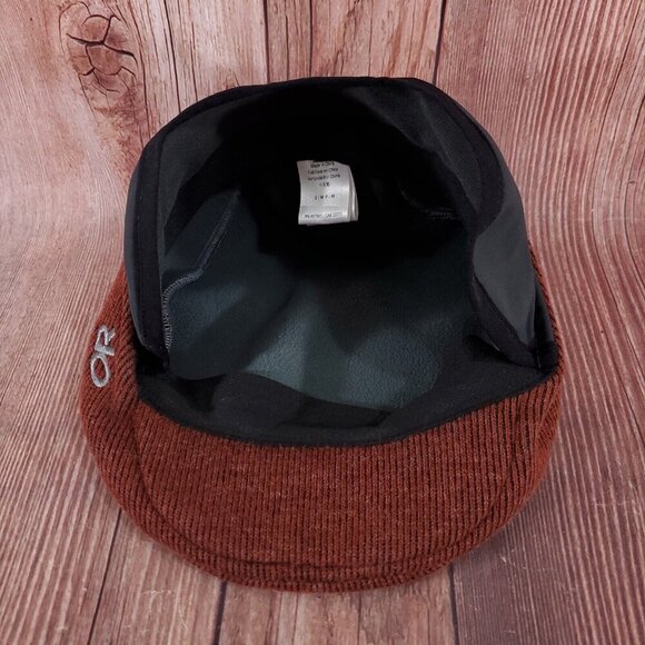 Outdoor Research Pub Cap Mens Size S/M Ear Flaps Wool Blend Brown Winter Hat - Picture 11 of 15